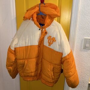 Vintage Pro Player Tennessee Vols Windbreaker Jacket Orange White Full Zip Large
